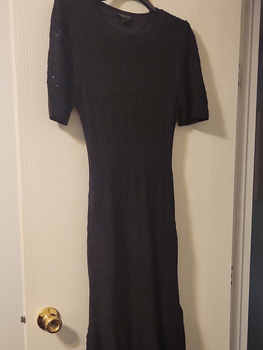 Rachel Zoe Black Knit Maxi Dress